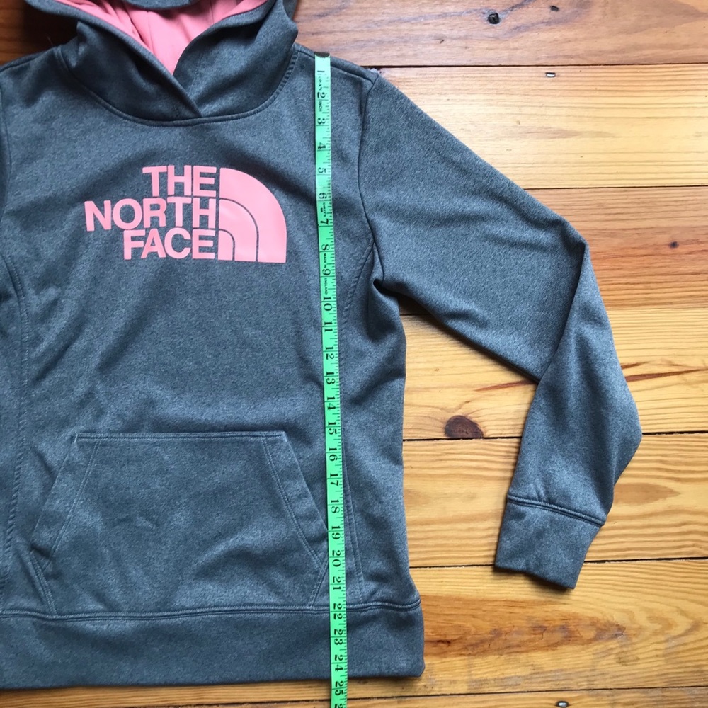 North Face Gray Pink Hoodie, EUC, M - Picture 7 of 13